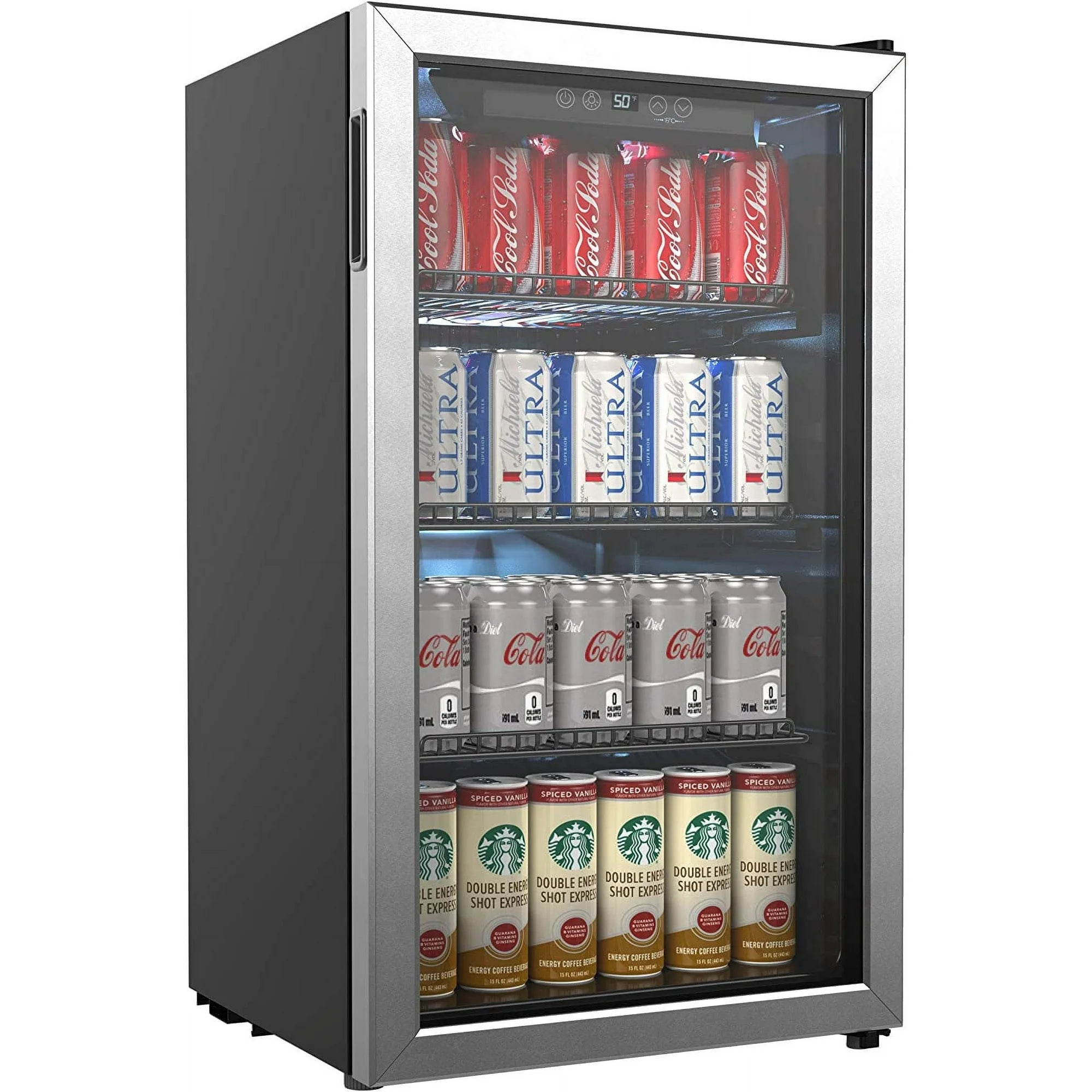 120 Can Mini Fridge with Glass Door